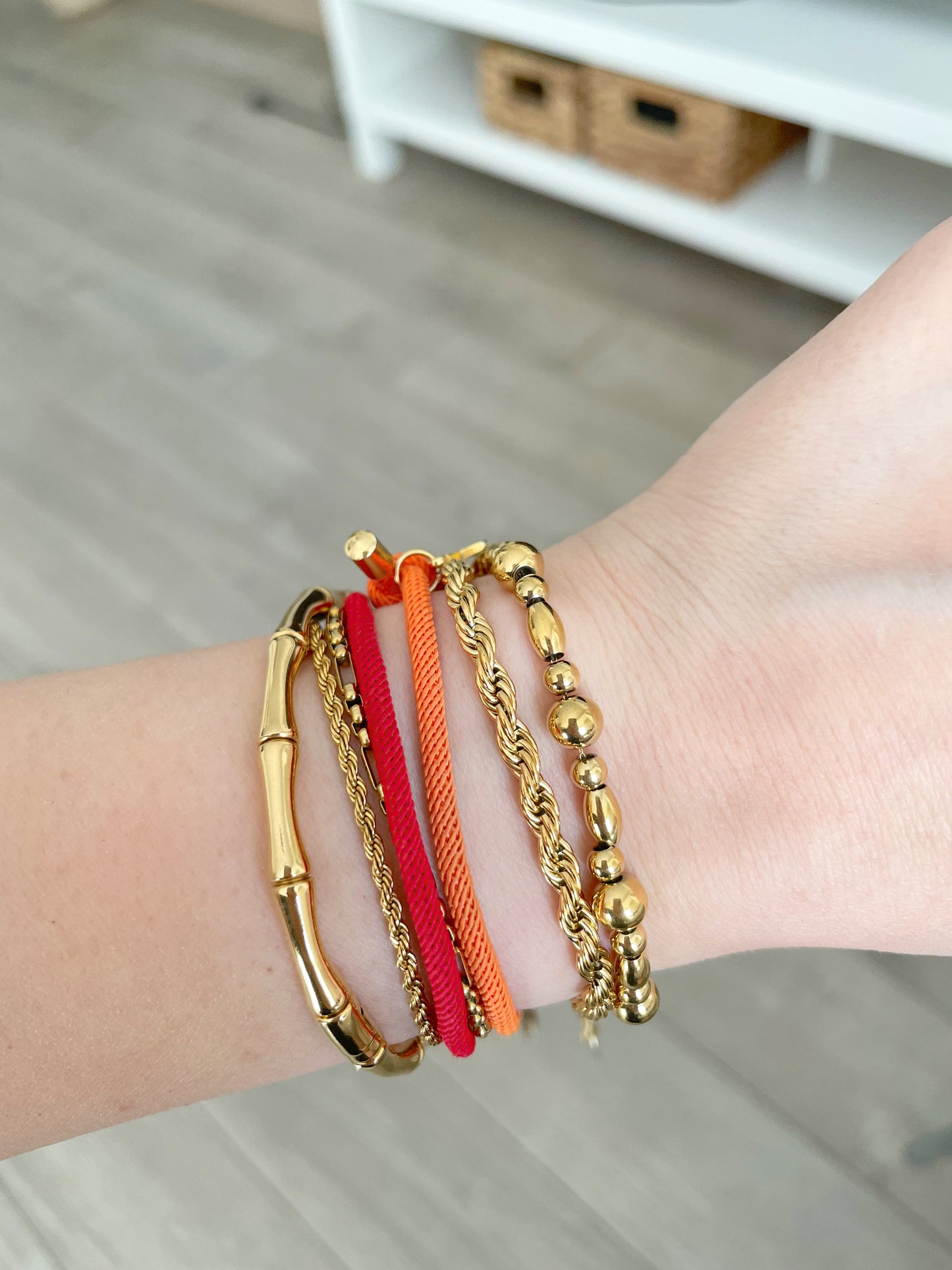 Pulsera estilo bambú 🎋