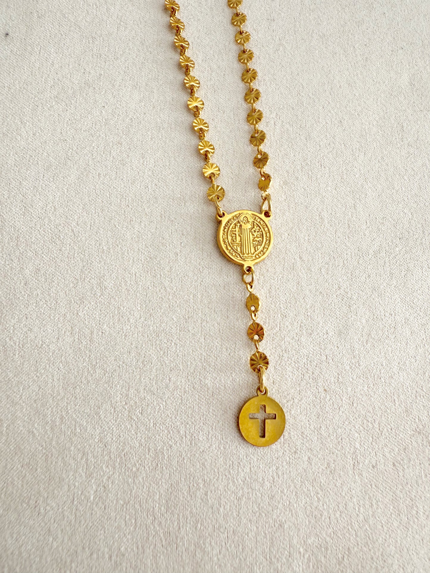 Nuevo✨ Rosario en cadena chapa