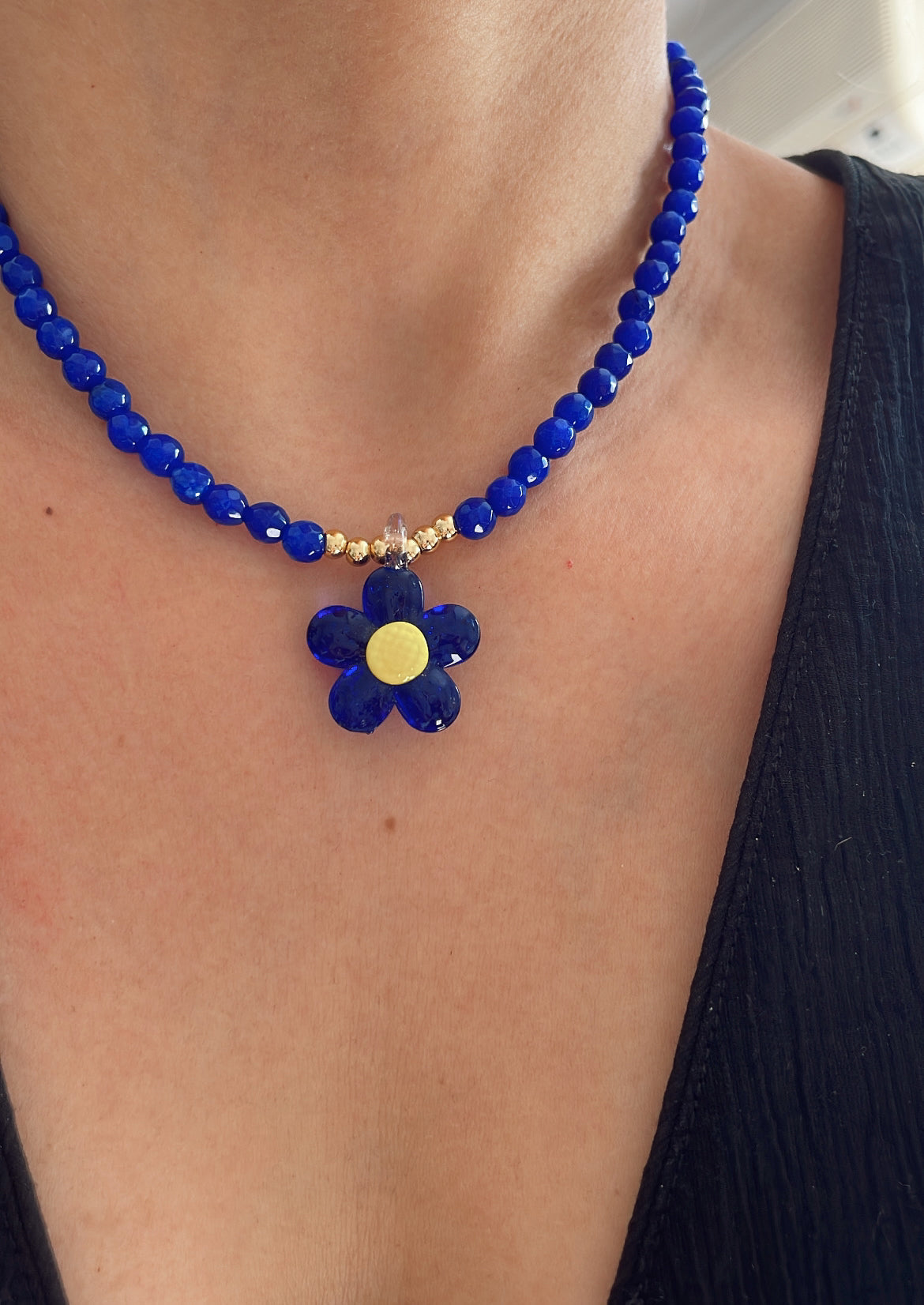 Collar Hortensia Azul