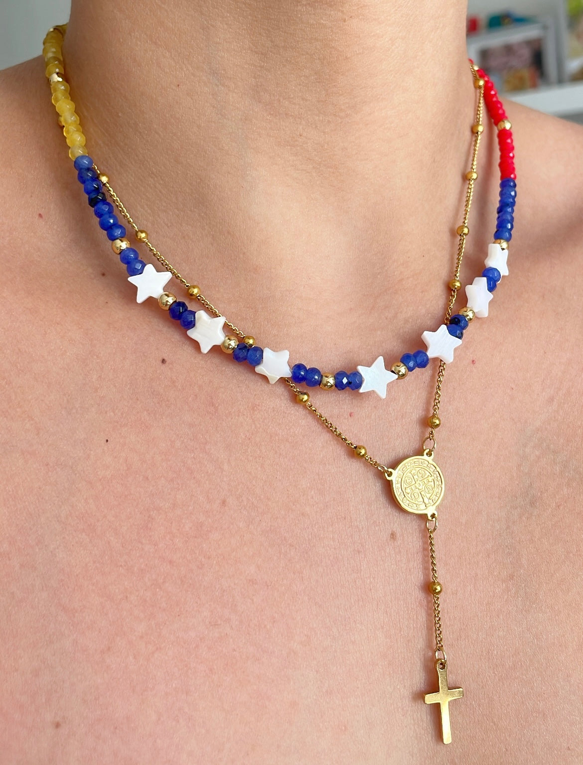 Collar tricolor 💛💙❤️