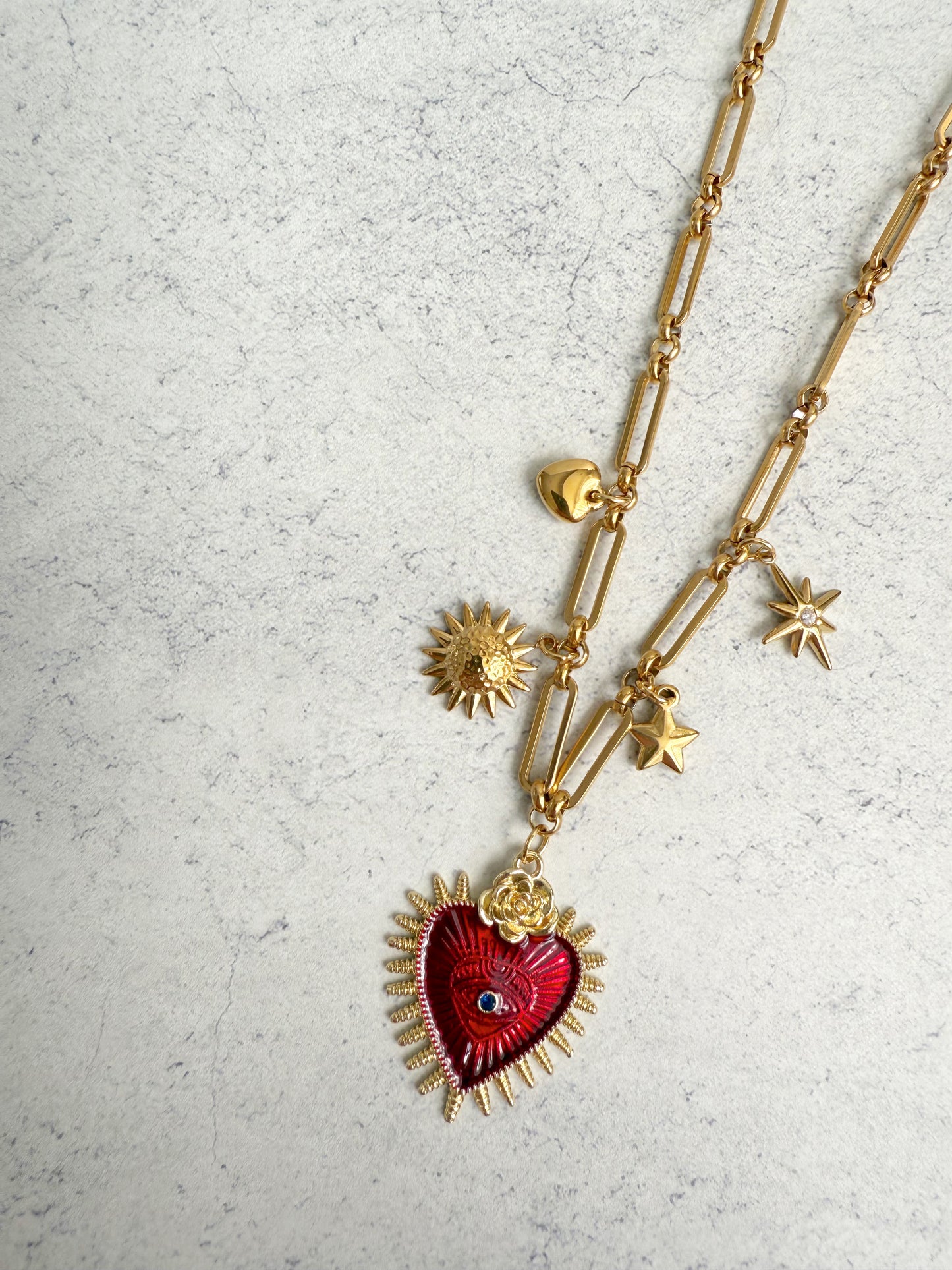 Collar 5 charms 🩷✨🧿✨
