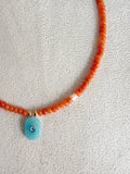 Collar piedra agatha facetada, con colgante de piedra natural