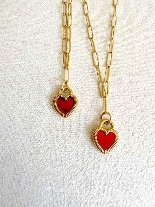 Cadena corazón rojo 🔒❤️