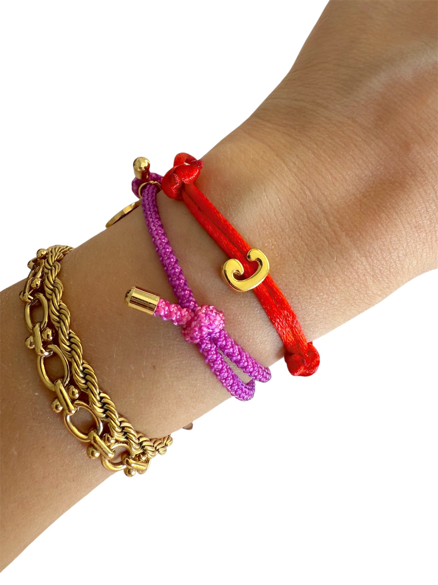 Pulseras en cola de ratón con inicial, (elige la tuya en la descripción)