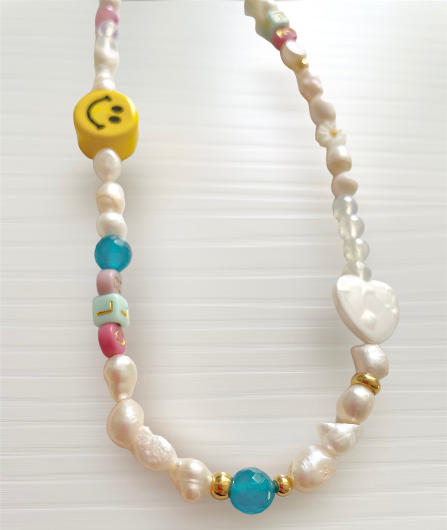 Collar perlas + carita