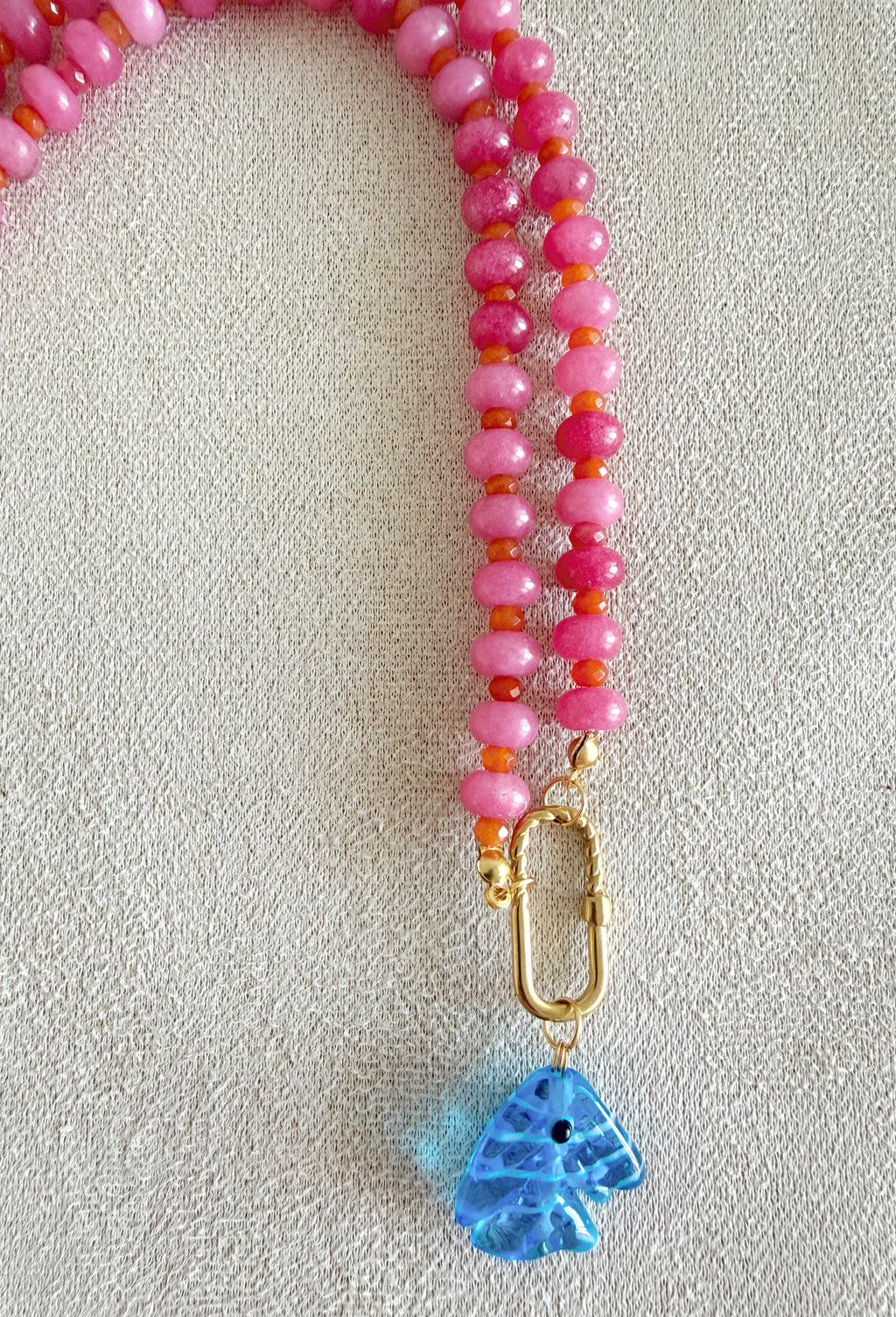 Collar jade teñido y bluefish🐠
