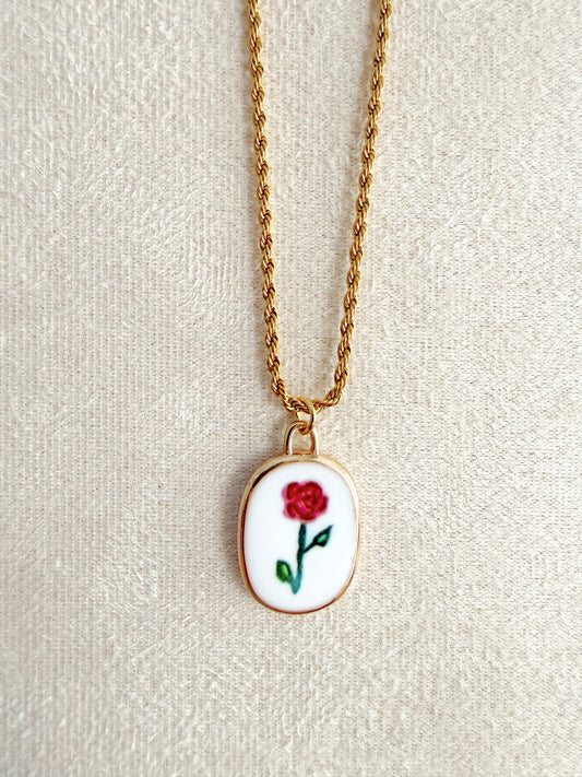 Maxi cadenitas con medalla de flor