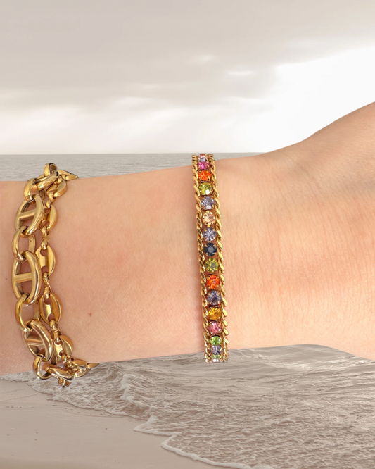Brazalete strass multicolor