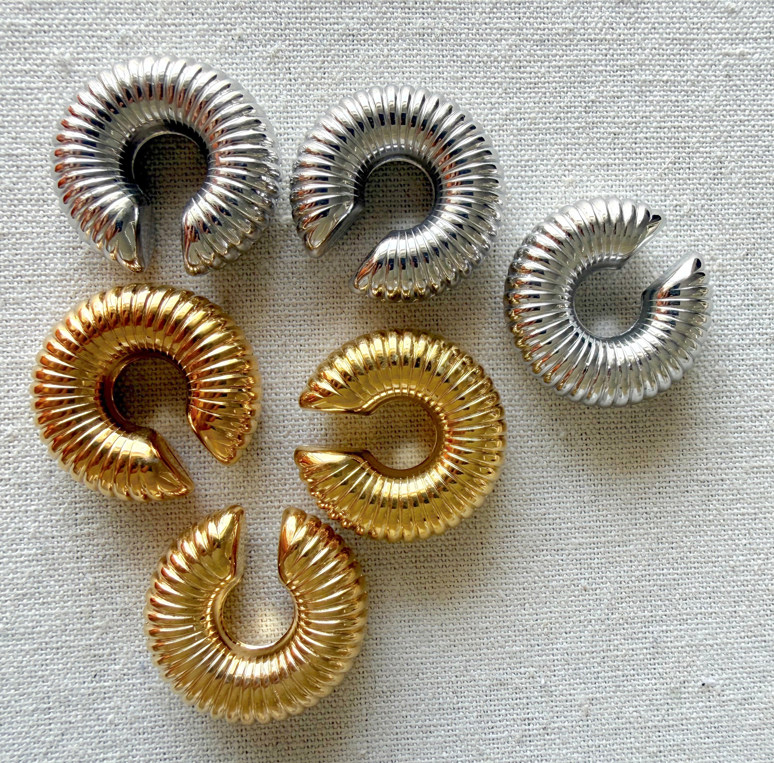 Earcuff espiral en plata