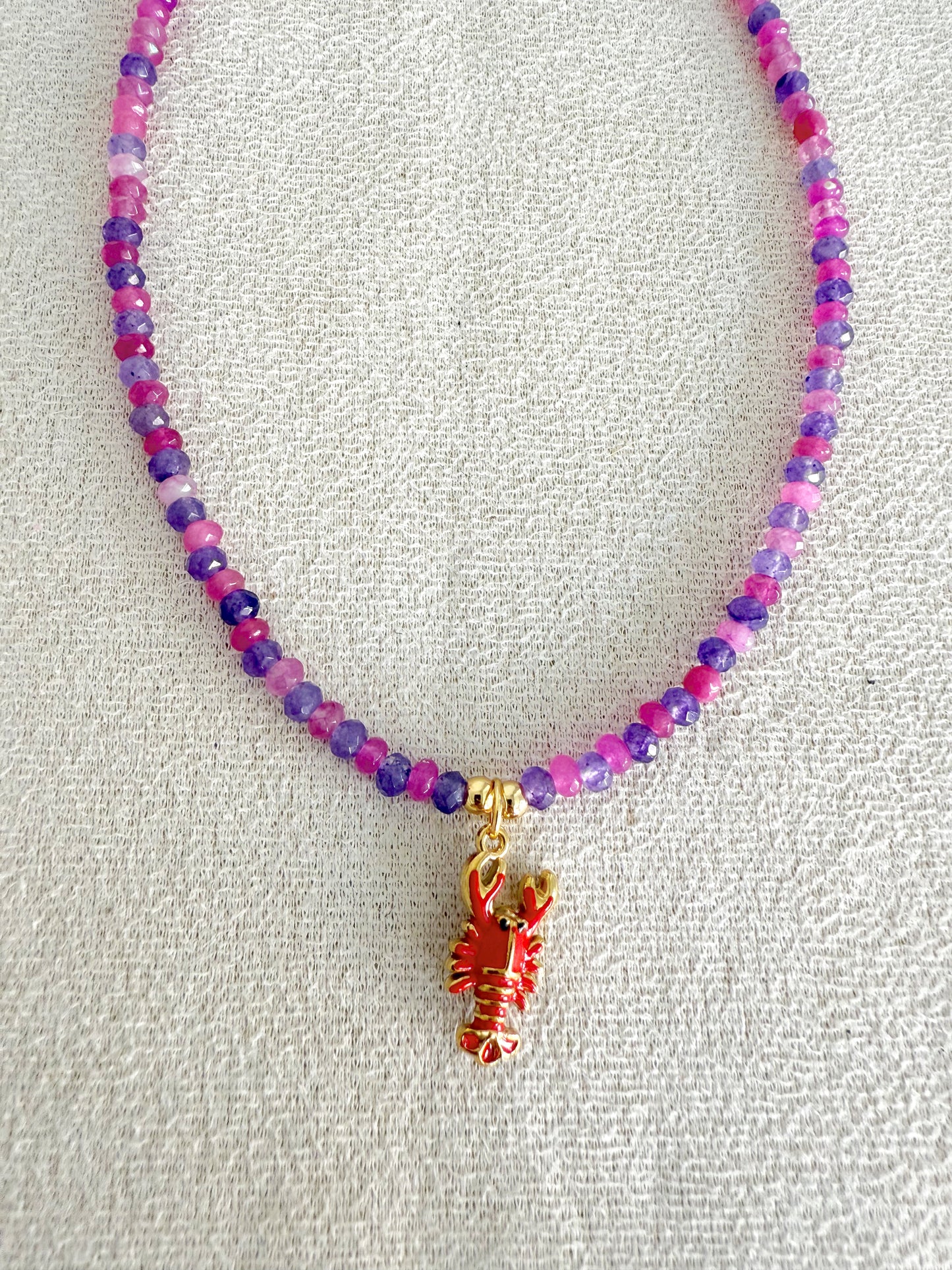 Collar duple/color langosta 🦐