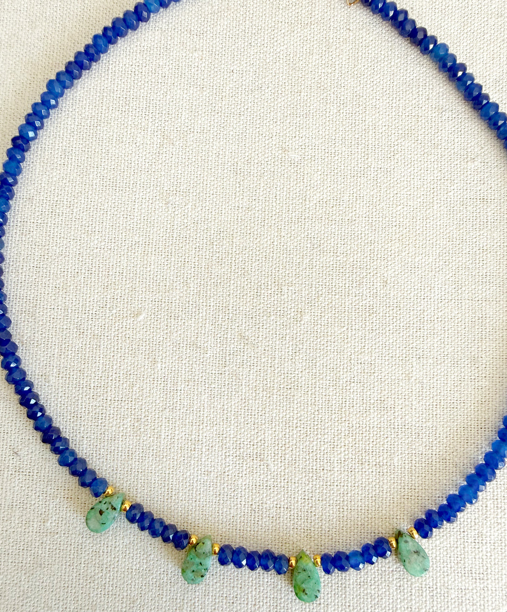 Collar facetado con turquoise leaves🍂