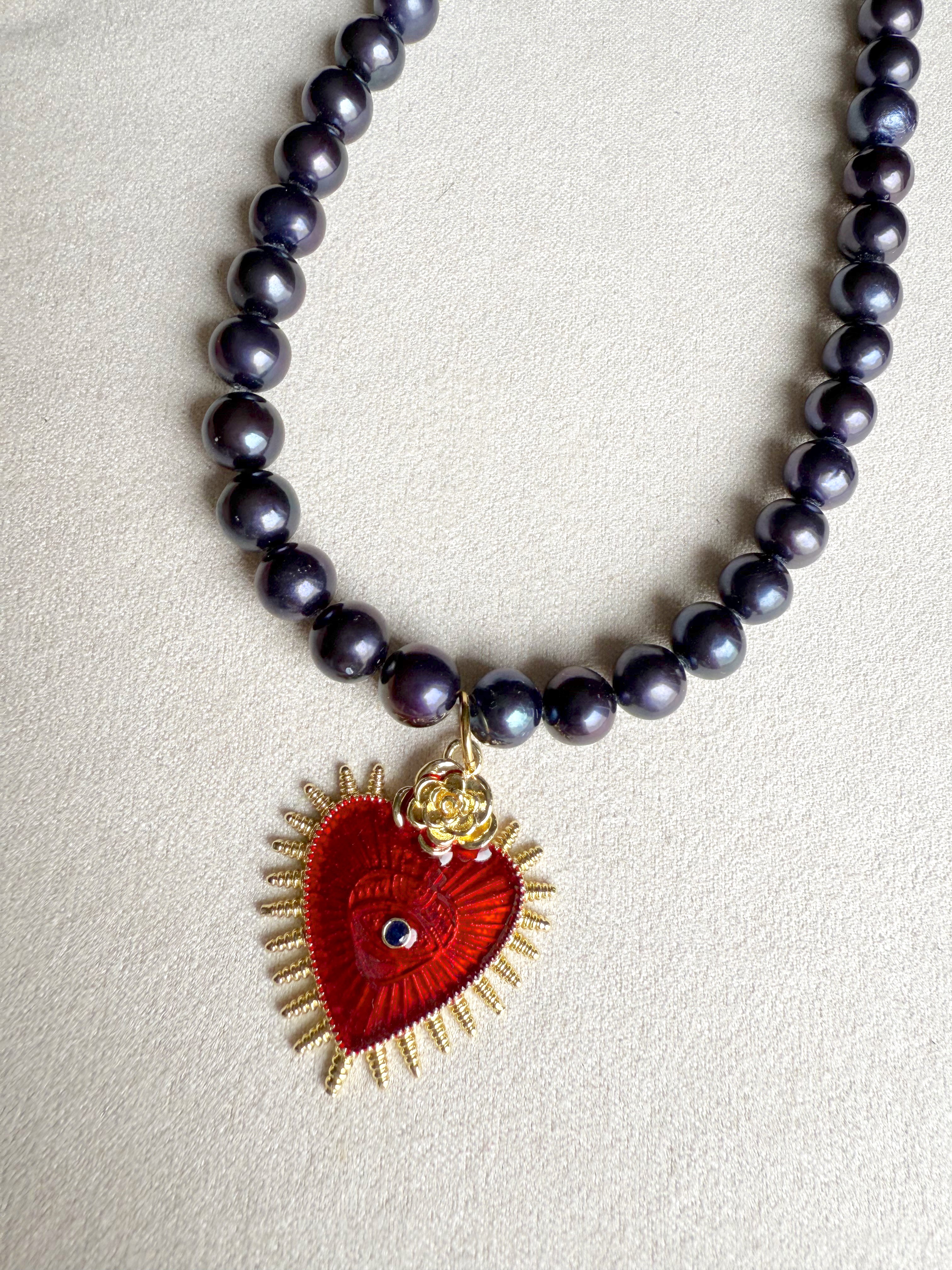 Perla morada + corazón escarlata ❤️‍🔥❤️‍🔥