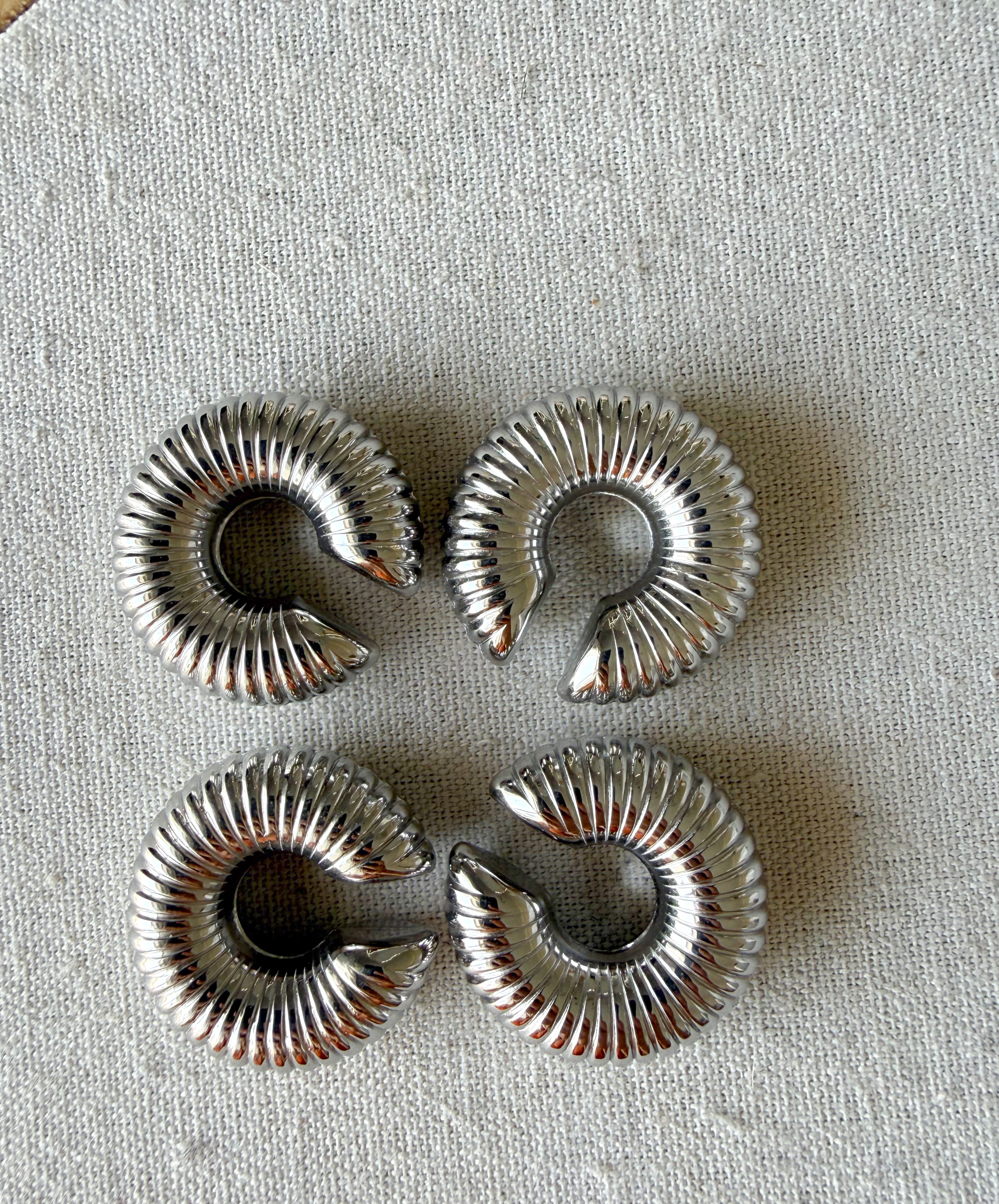 Earcuff espiral en plata