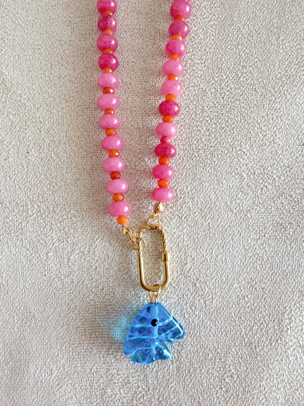 Collar jade teñido y bluefish🐠