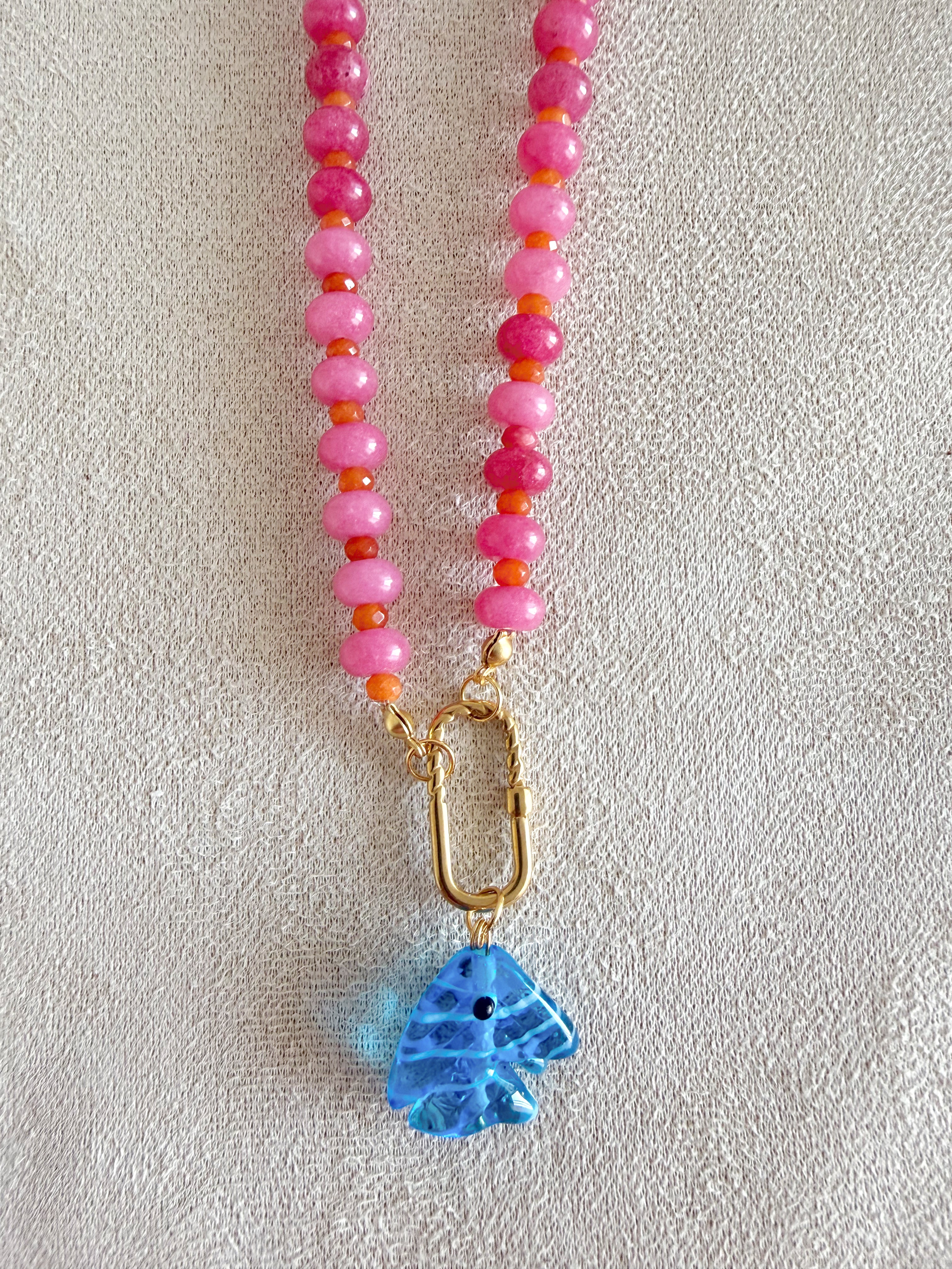 Collar jade teñido y bluefish🐠