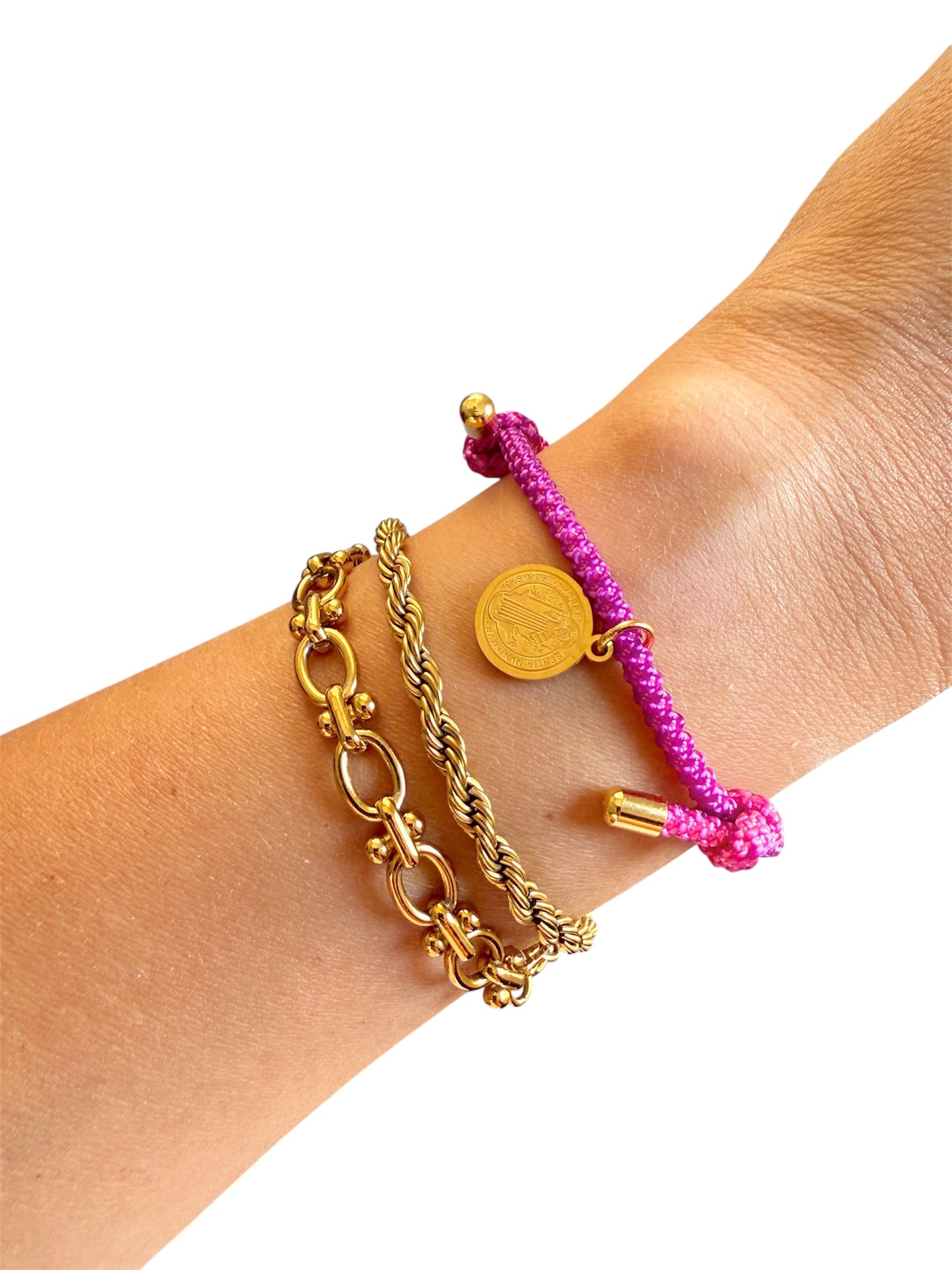 Pulsera degradada de protección (medalla de San Benito)