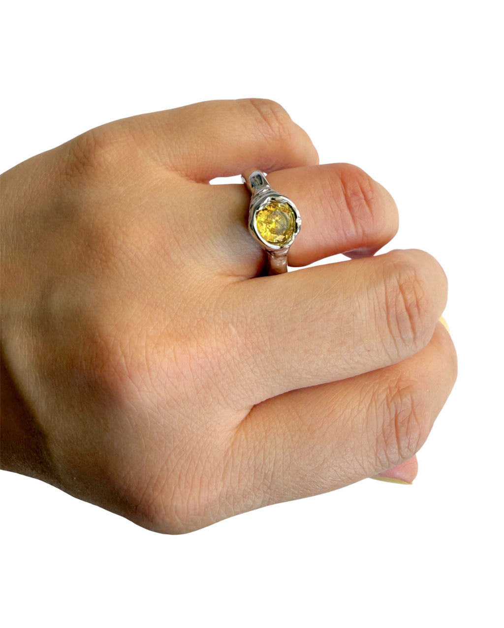 Anillos con chapa de oro, solitario