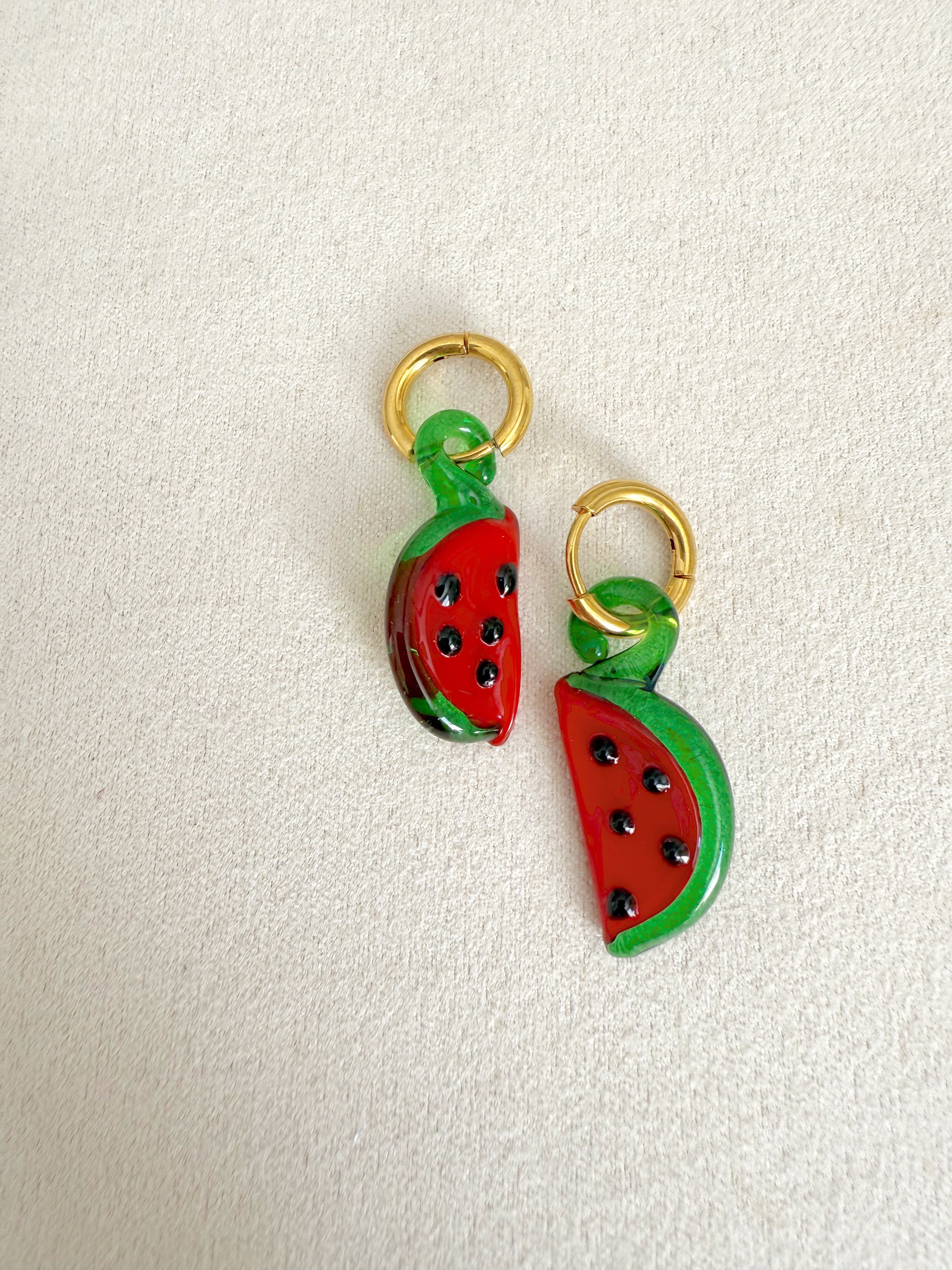 Pendientes sandía