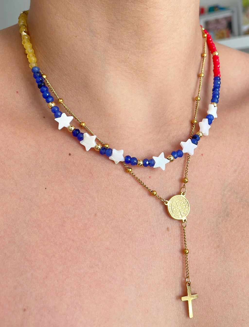 Collar tricolor 💛💙❤️