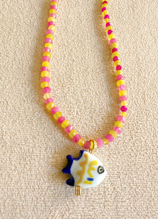 Collar mini con pez