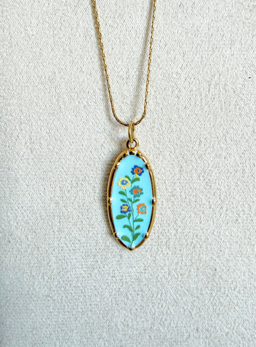 Cadena de acero estilo romántico ( flor silvestre 💐)
