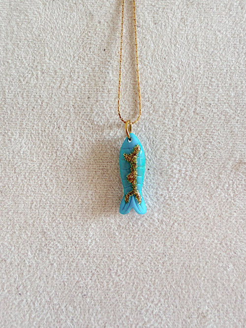 Cadena pez turquesa