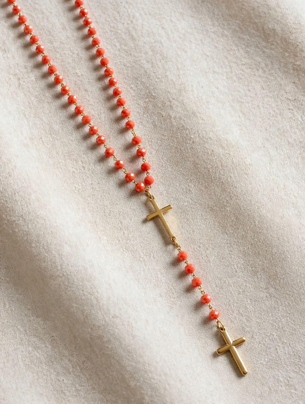 Rosario naranja (doble cruz)