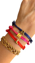 Pulseras en cola de ratón con inicial, (elige la tuya en la descripción)
