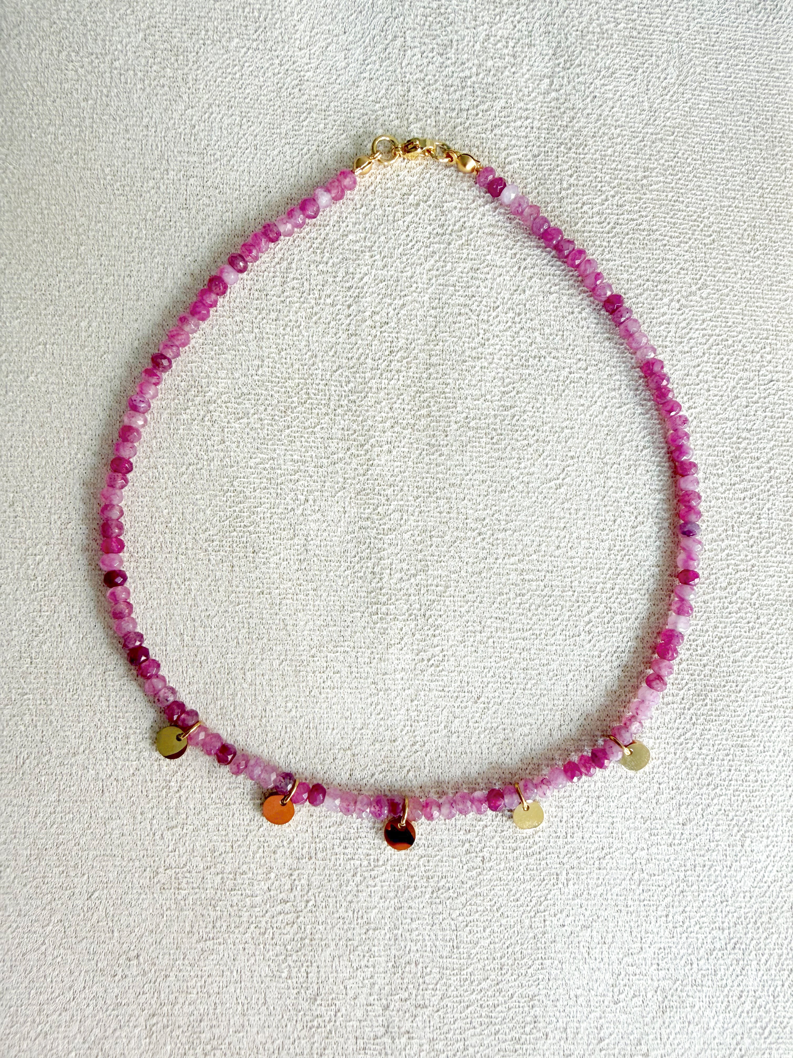 Collar piedra facetadas