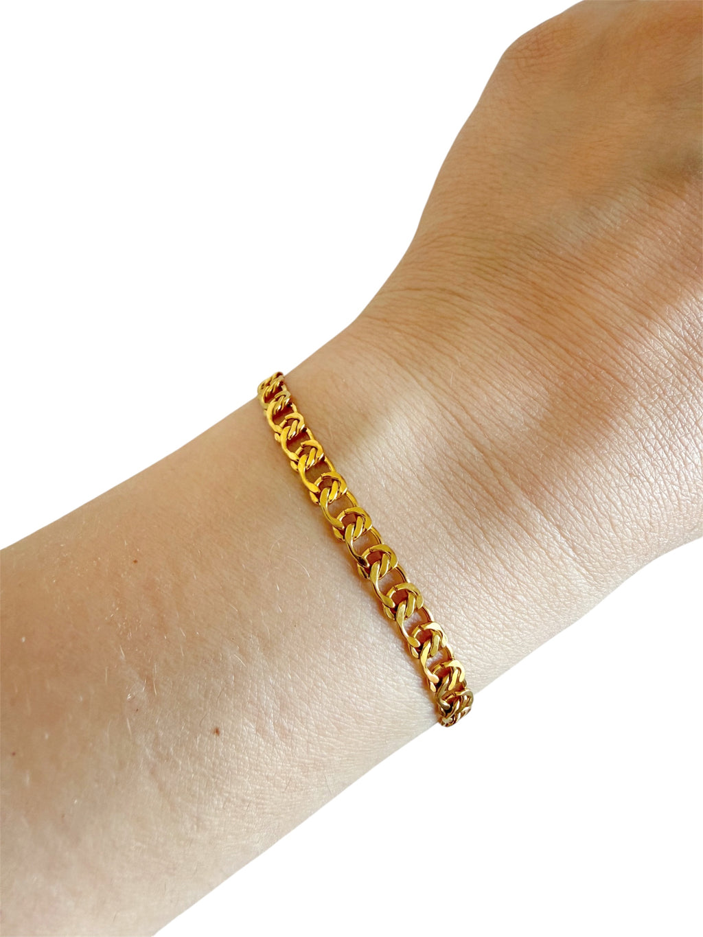 Pulsera corrediza, 100% acero con chapa.