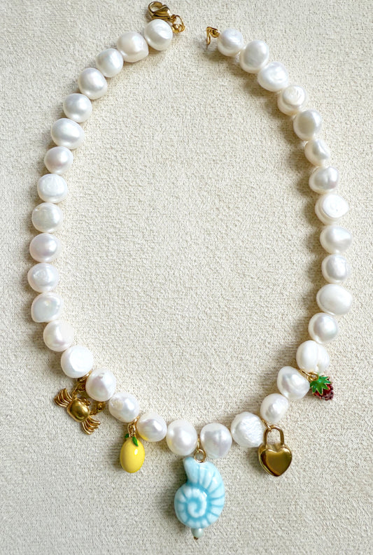 Perla maxi 5 charms 🐚🍋🦀🍓