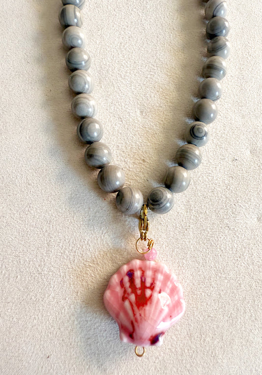 Collar Conchita rosa (combinación ideal)