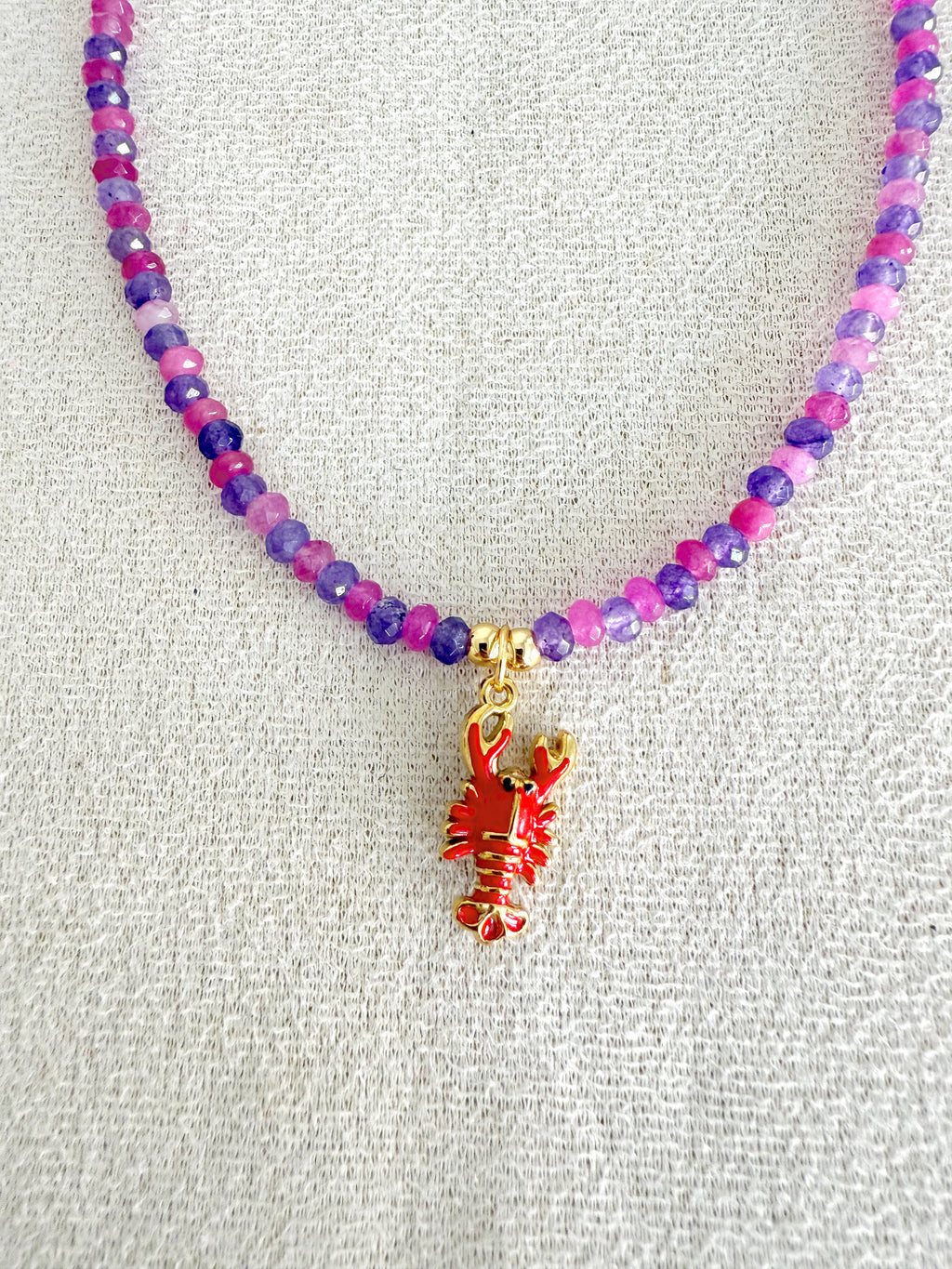 Collar duple/color langosta 🦐