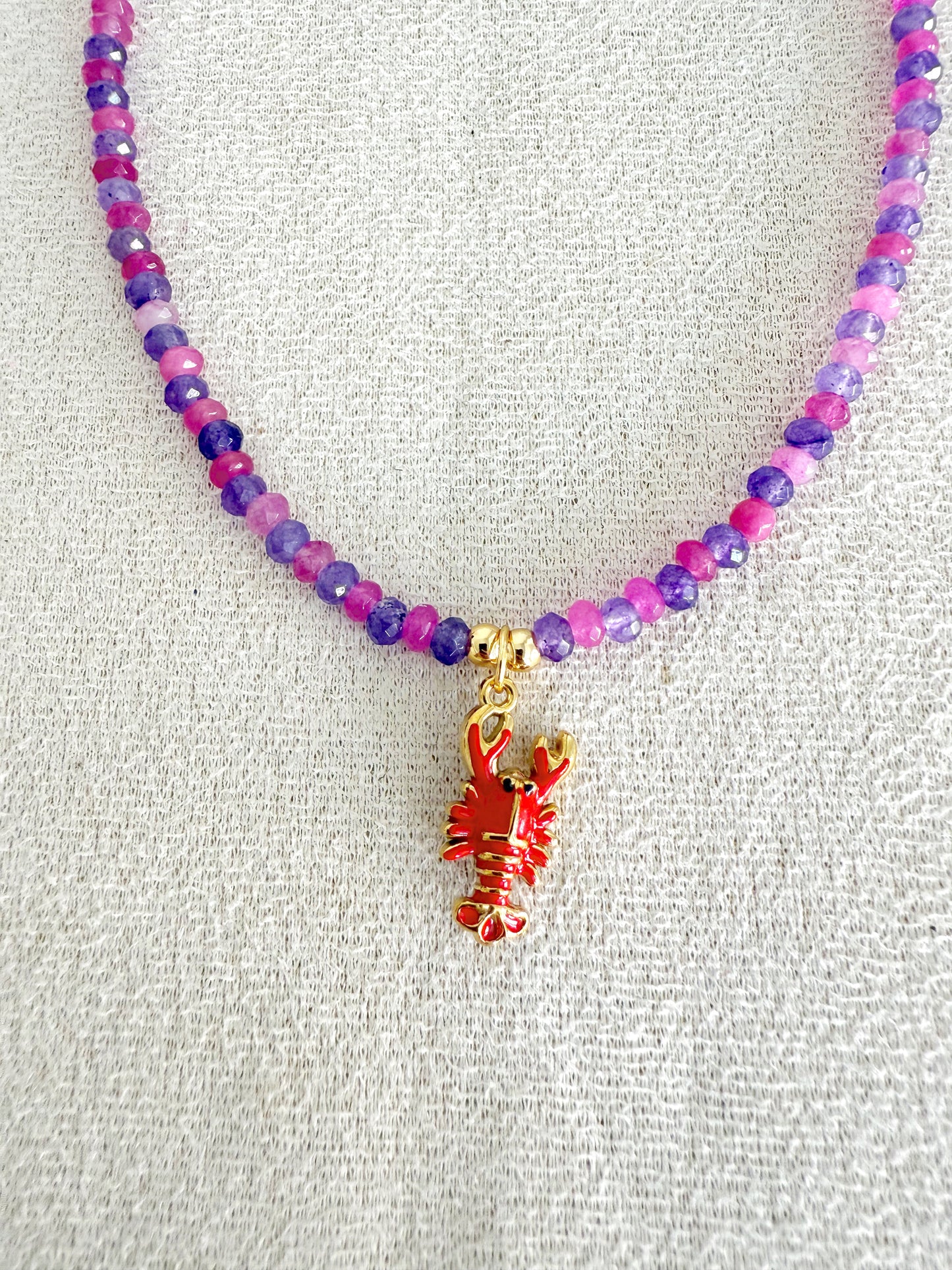 Collar duple/color langosta 🦐