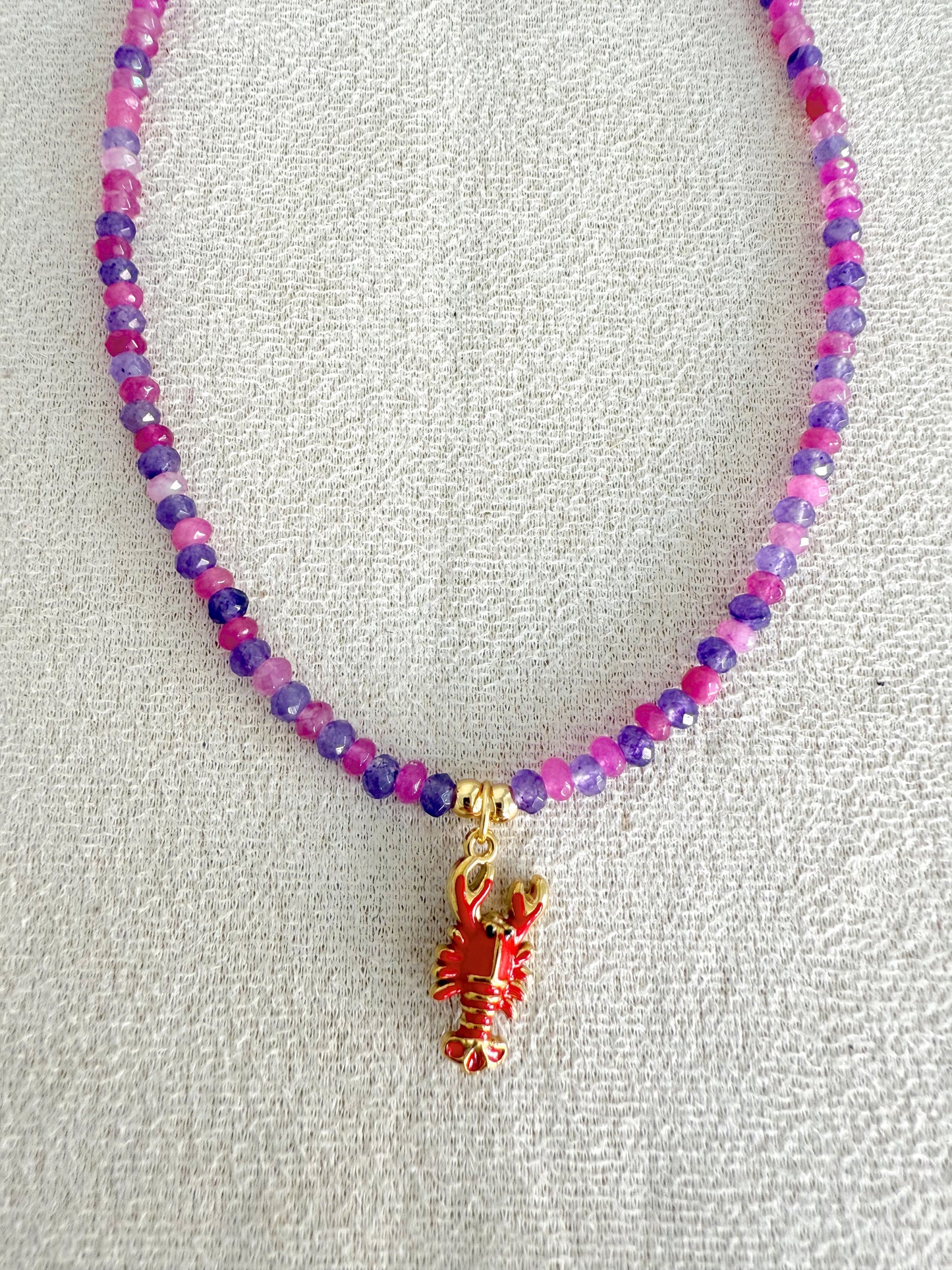 Collar duple/color langosta 🦐