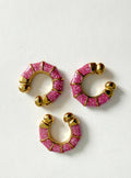 Earcuff purpurina rosa